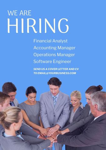 Collaboration of Professionals Announcing Job Opportunities - Download Free Stock Templates Pikwizard.com