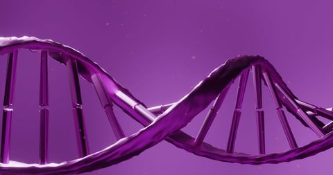 Stylized DNA Strand on Purple Background with Light Spots - Download Free Stock Images Pikwizard.com