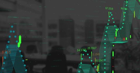 Rising Stock Chart in Modern Office Environment