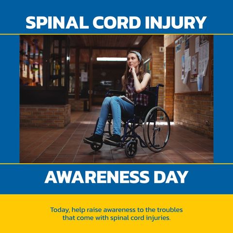 spinal cord injury awareness day campaign banner - Download Free Stock Templates Pikwizard.com