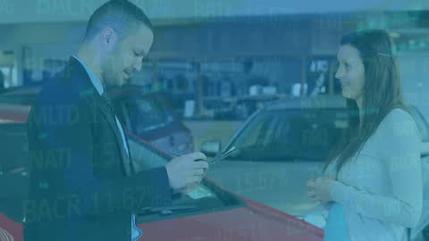 Financial Data Overlay in Modern Car Dealership
