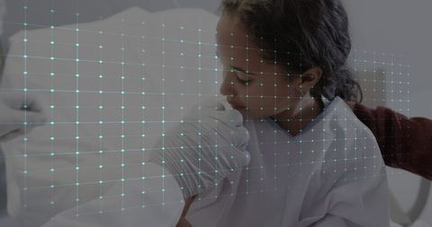 Hospital injection with futuristic heart monitor technology