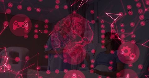 Doctor Consults Patient with Futuristic Technology Interface