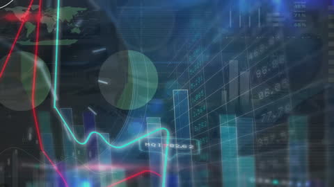 Digital Financial Data and Graph Analysis Conceptual Art