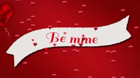 Romantic Valentine's Day Animation with Floating Hearts and Message