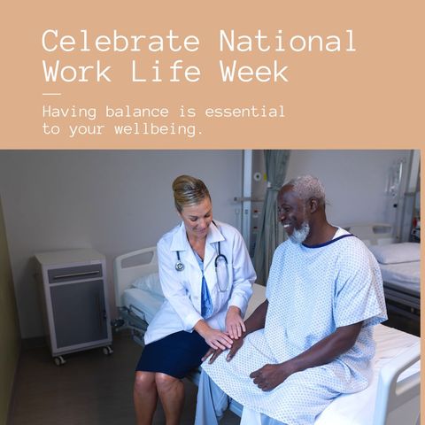 Doctor with senior patient encouraging work-life balance