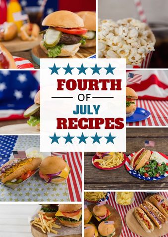 patriotic fourth of july food spread with american classics - Download Free Stock Templates Pikwizard.com