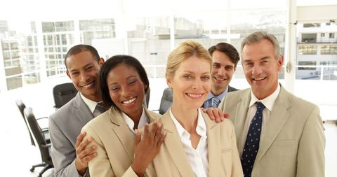 Diverse Business Team Celebrating Workplace Success