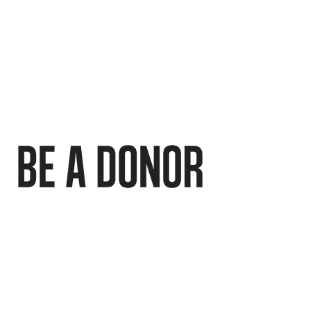 Be a donor transparent message on empowering healthcare support concept