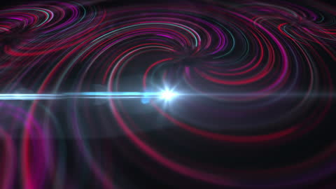 Abstract Glowing Light Orb Over Vortex Patterns