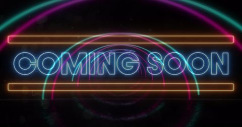 Neon Coming Soon Sign with Vibrant Colors - Download Free Stock Images Pikwizard.com