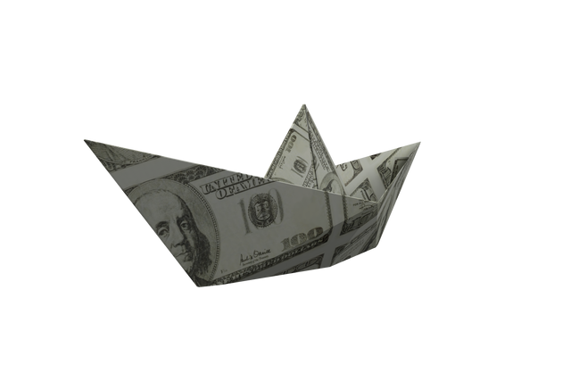 Transparent Origami Dollar Boat Using American Bill Folded Paper - Download Free Stock Videos Pikwizard.com