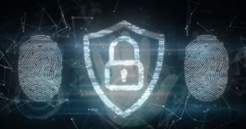 Cyber Security and Biometric Scanner with Digital Fingerprints - Download Free Stock Images Pikwizard.com