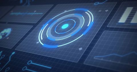 Futuristic Digital Data Interface with Holographic Displays - Download Free Stock Images Pikwizard.com