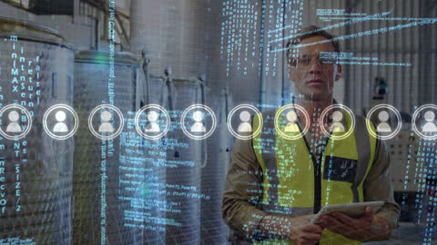 Industrial Worker Using Virtual Data Interface Technology