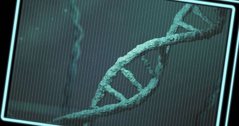 futuristic dna strand interface on digital screen - Download Free Stock Images Pikwizard.com