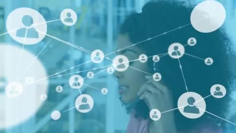 Network Connectivity Concept with Customer Service Representative