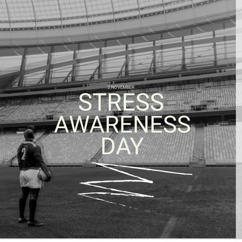 Solo Rugby Player Contemplating on Stress Awareness Day - Download Free Stock Templates Pikwizard.com