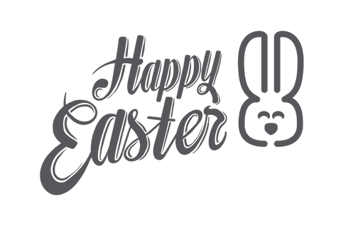 happy easter text with bunny graphic on transparent background - Download Free Stock Videos Pikwizard.com