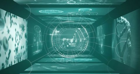 Futuristic Medical Scanner and Data Visualization in Green - Download Free Stock Images Pikwizard.com