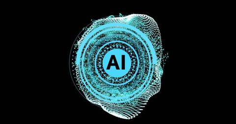 Futuristic AI Scanner with Fluid Network on Dark Background - Download Free Stock Images Pikwizard.com