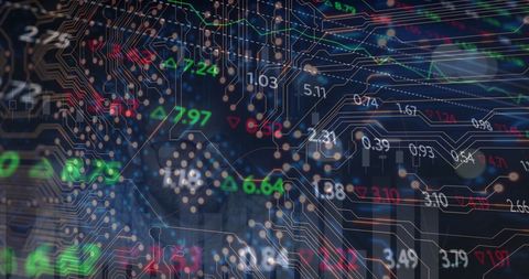 Futuristic Data Visualization with Digital Circuitry - Download Free Stock Images Pikwizard.com