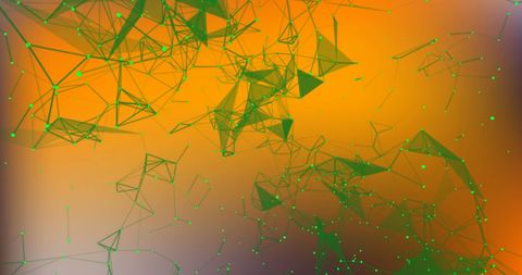 Abstract Green Network Connections on Vibrant Background - Download Free Stock Images Pikwizard.com