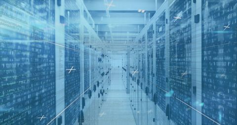 Digital Interface of Modern Data Processing Servers - Download Free Stock Images Pikwizard.com