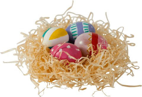 colorful patterned easter eggs in transparent paper nest - Download Free Stock Videos Pikwizard.com