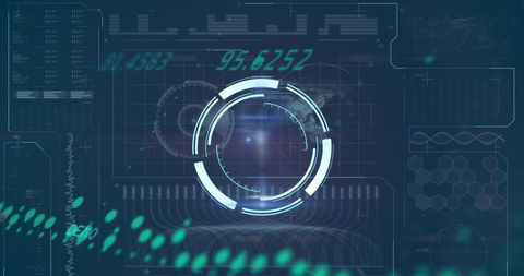 Futuristic Tech Interface with Digital Data Visualizations - Download Free Stock Images Pikwizard.com