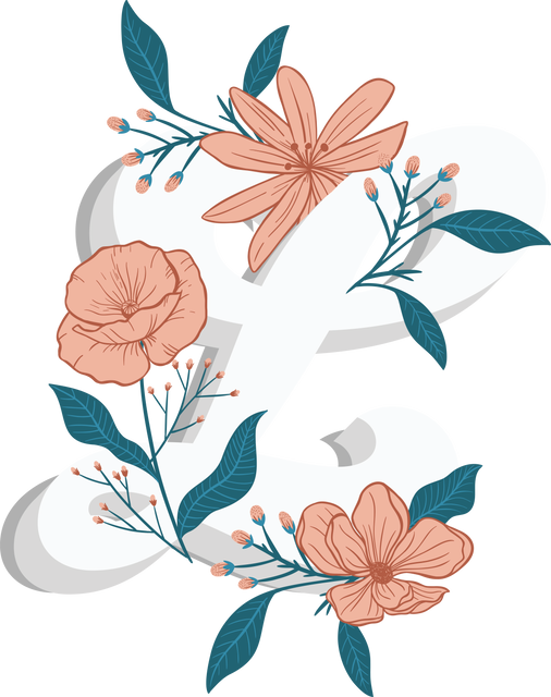 Floral Decorated Letter L on Transparent Background, Isolated Vector Illustration - Download Free Stock Videos Pikwizard.com