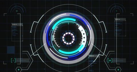 Futuristic Data Interface with HUD Elements - Download Free Stock Images Pikwizard.com