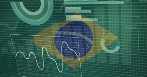 Digital Financial Analytics Over Brazilian Flag