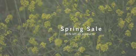 Flourishing yellow blooms announce exciting spring sale