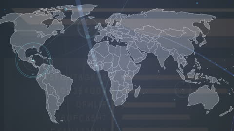 Global Connectivity and Data Processing Illustration