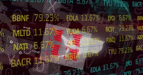 Global Financial Data Streams on Dark Digital Interface - Download Free Stock Images Pikwizard.com
