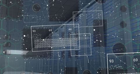 Futuristic Data Processing Interface Over Capacitors - Download Free Stock Images Pikwizard.com