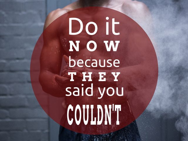 Fitness Motivation Poster with Inspirational Quote - Download Free Stock Templates Pikwizard.com