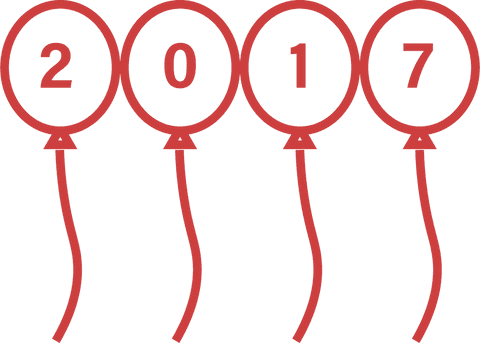 Red Balloons with 2017 on Transparent Background for Celebrations - Download Free Stock Videos Pikwizard.com