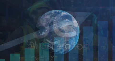 Global Connectivity Concept with 5G Technology Animation