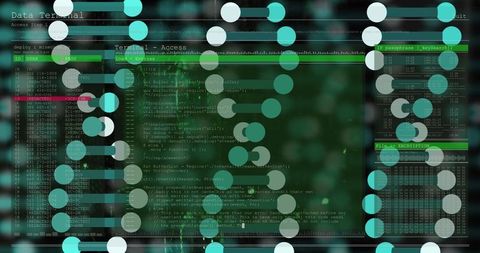 DNA Strand Overlaying Server Room Digitally Art Concept - Download Free Stock Images Pikwizard.com