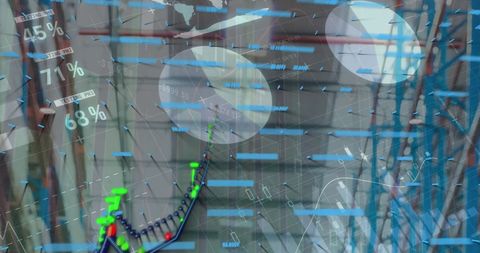 Abstract Digital Data Visualization with Overlay Graphs - Download Free Stock Images Pikwizard.com