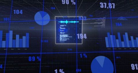 digital data processing with graphs and code in tech concept - Download Free Stock Images Pikwizard.com