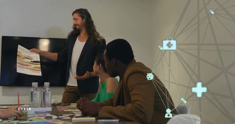 Team Collaboration on Innovative Project with Digital Future Focus