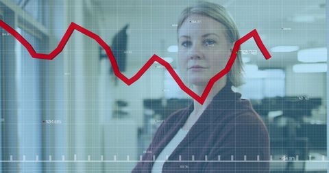 businesswoman analyzing fluctuating market statistics - Download Free Stock Images Pikwizard.com