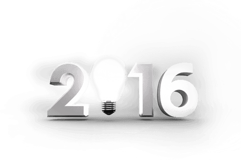 2016 with Illuminated Bulb on Transparent Background - Download Free Stock Videos Pikwizard.com
