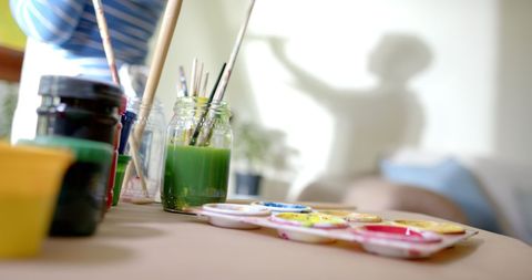 Senior Woman Engaged in Artistic Painting at Home - Download Free Stock Images Pikwizard.com