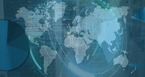 Global Data Processing and World Connectivity Concept