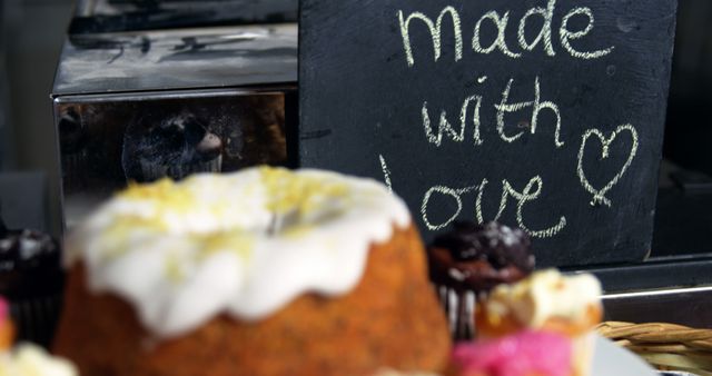 Homemade Cake and Pastries with Chalkboard Sign - Download Free Stock Images Pikwizard.com