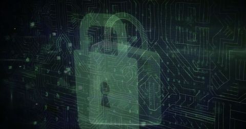 Cybersecurity Concept with Glowing Padlock and Circuit Board - Download Free Stock Images Pikwizard.com